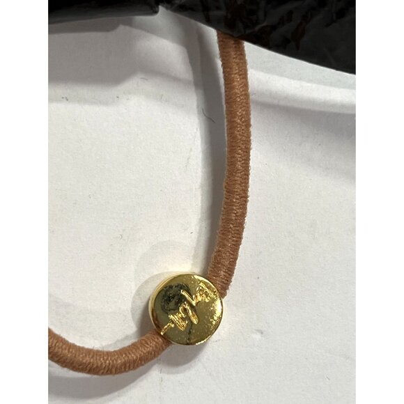 By Lilla Leather Bow Hair Tie in Black - Picture 2 of 4